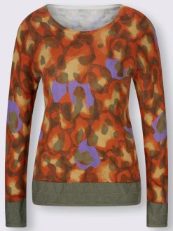 Pull jacquard imprimé tendance