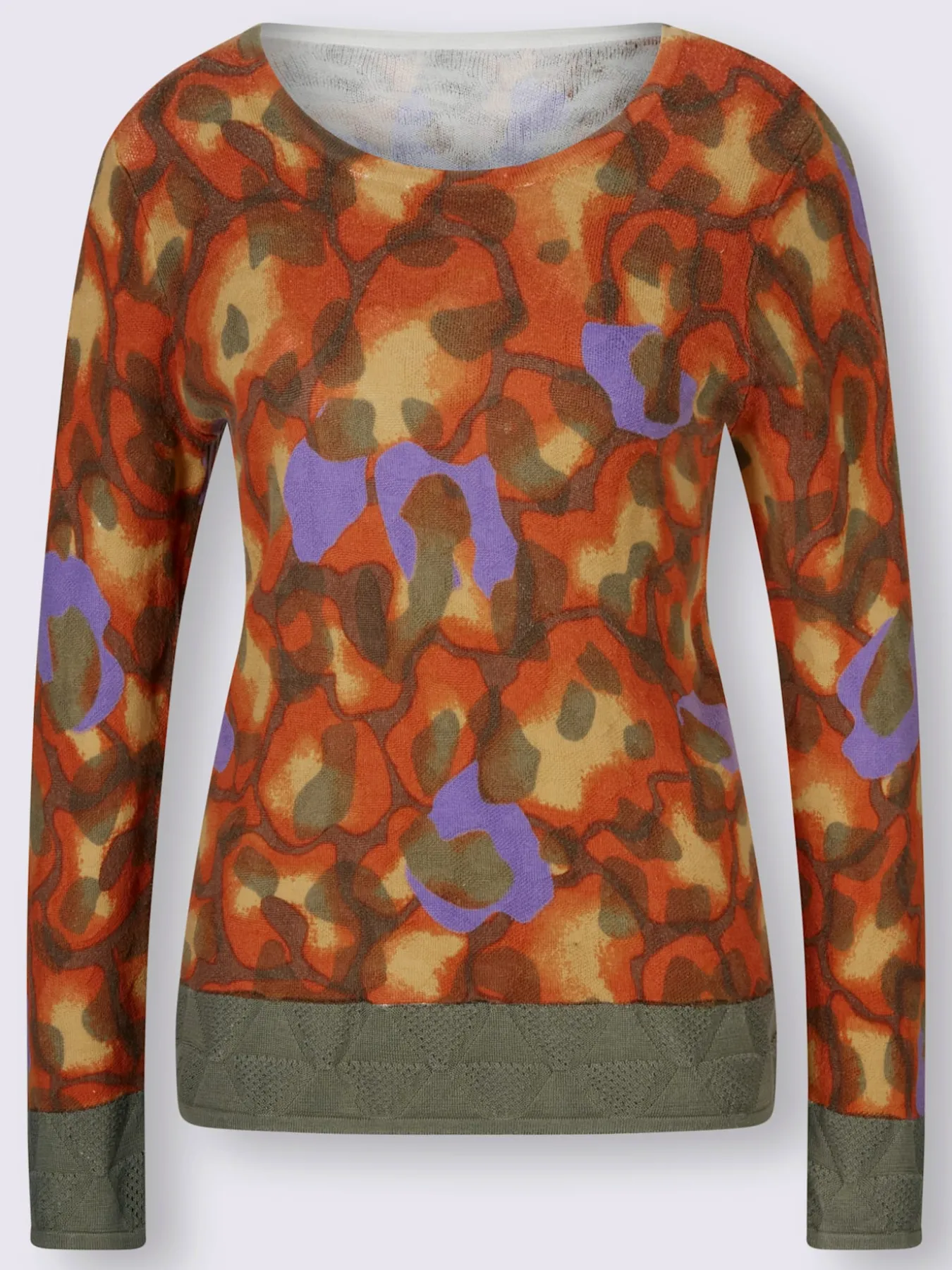 Pull jacquard imprimé tendance