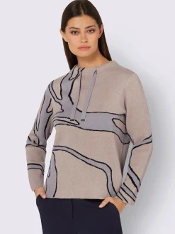 Pull jacquard mélange de viscose doux