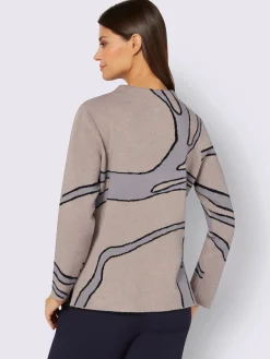 Pull jacquard mélange de viscose doux