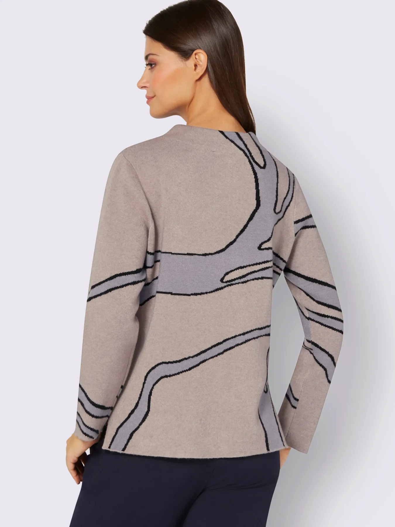 Pull jacquard mélange de viscose doux