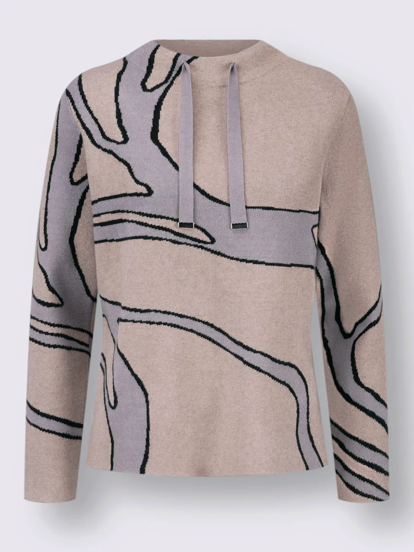 Pull jacquard mélange de viscose doux