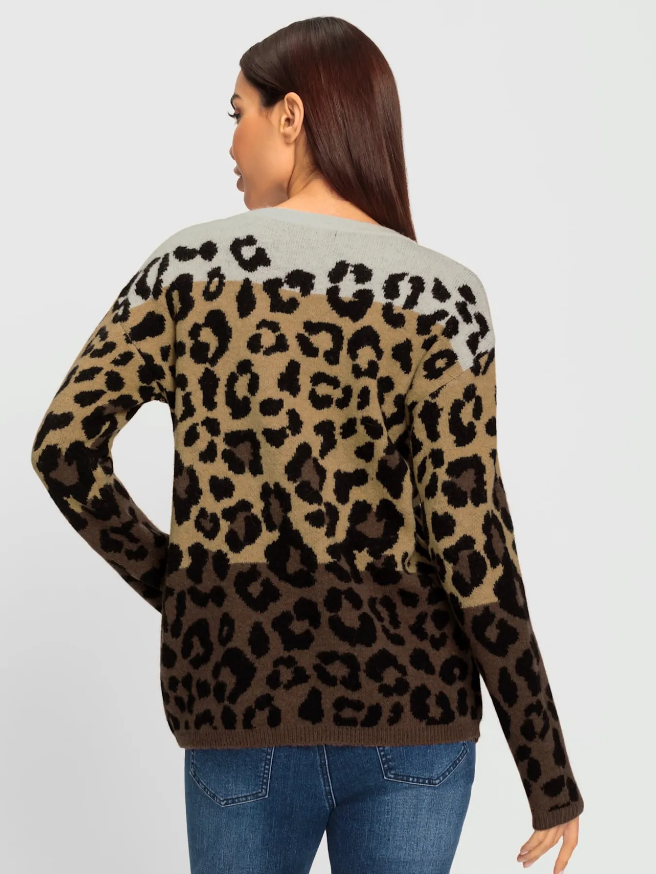 Pull jacquard motif animal tendance