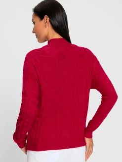 Pull jacquard motif tricoté aspect 3d