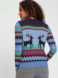 Pull jacquard pur coton