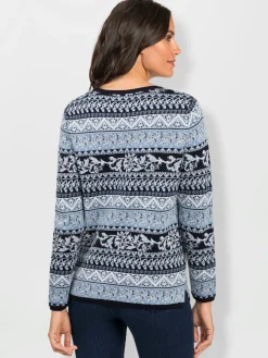 Pull jacquard pure coton pima
