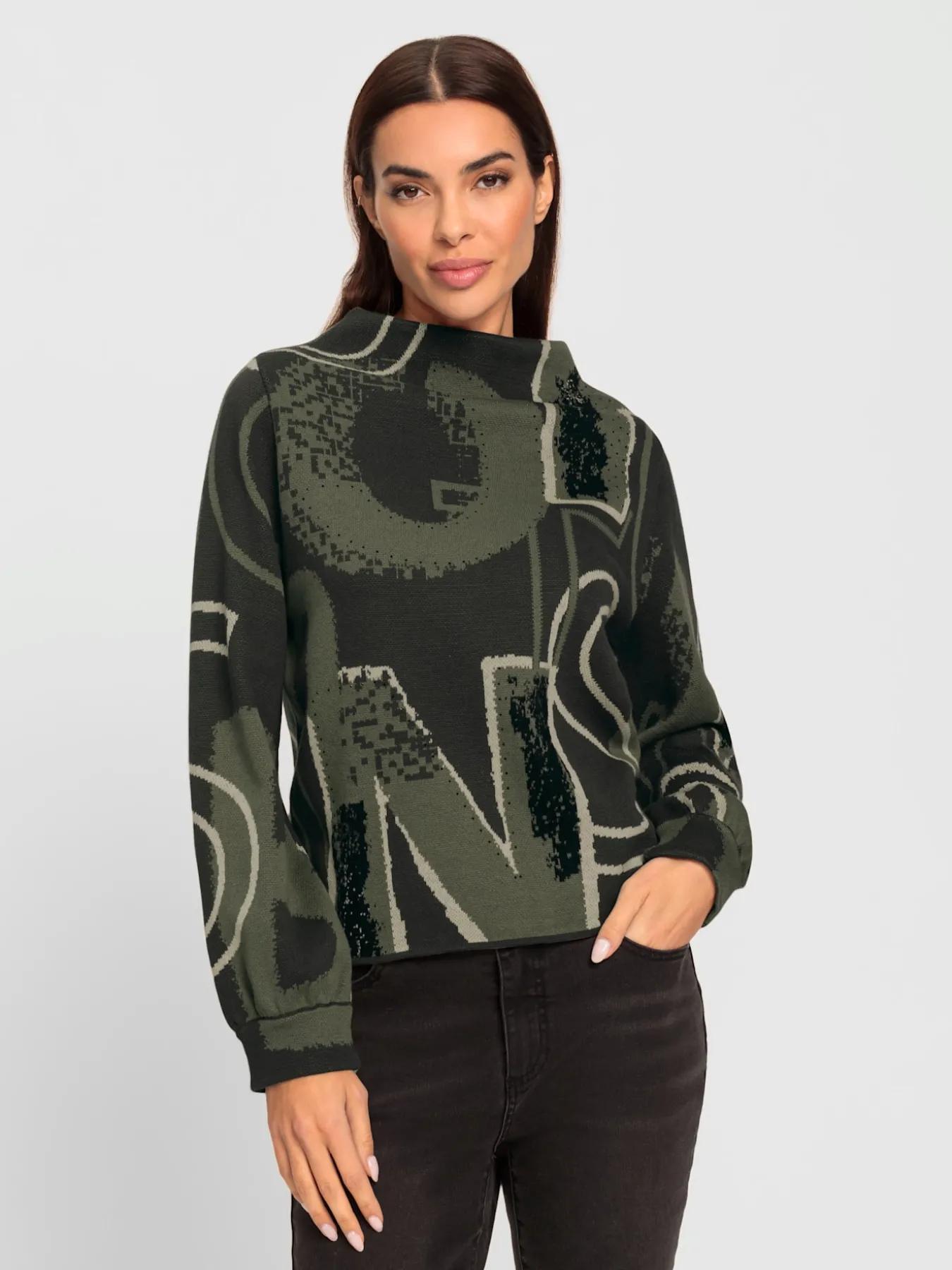 Pull jacquard tricot jacquard élégant