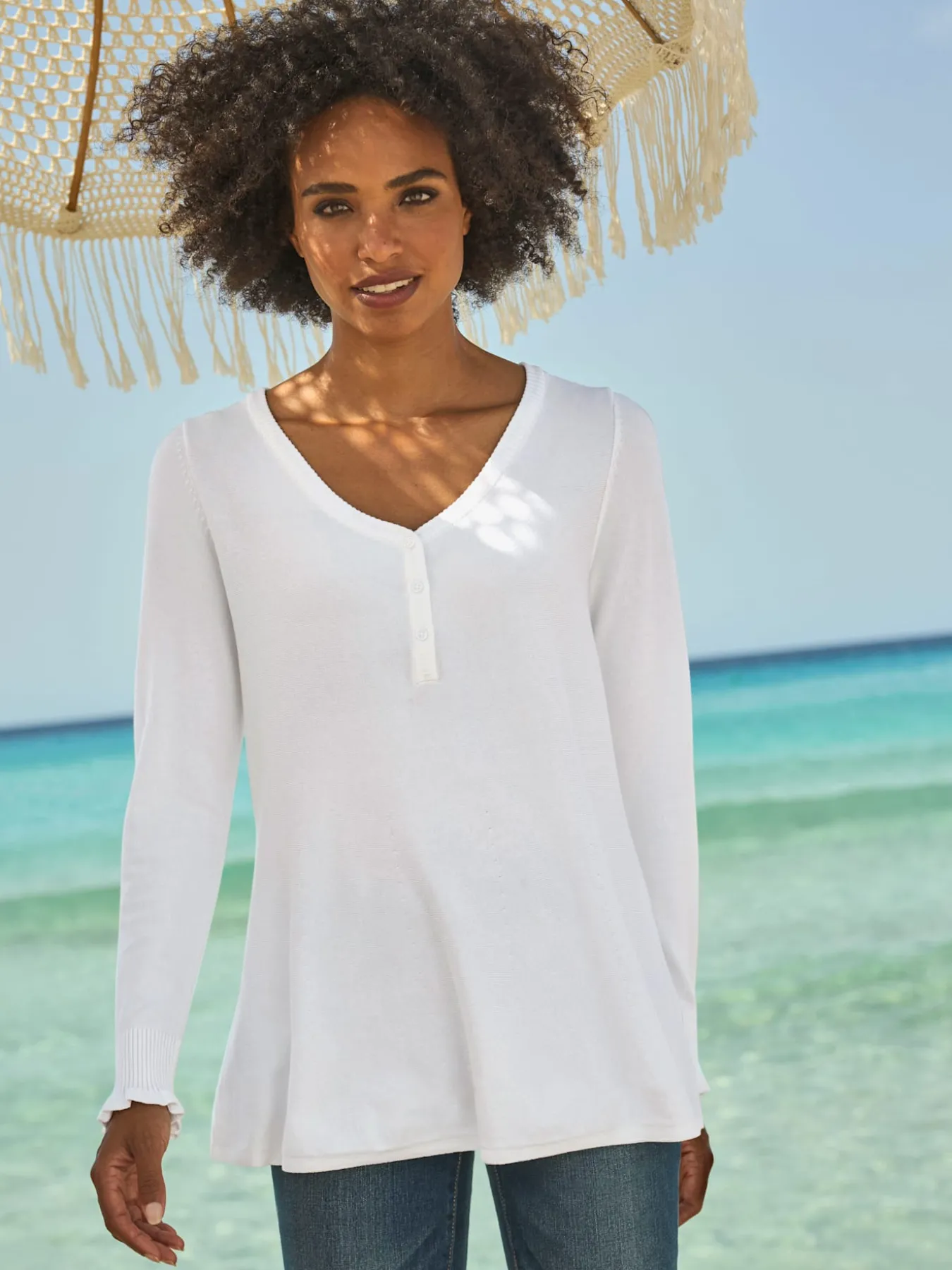 Pull long coupe en a affinante