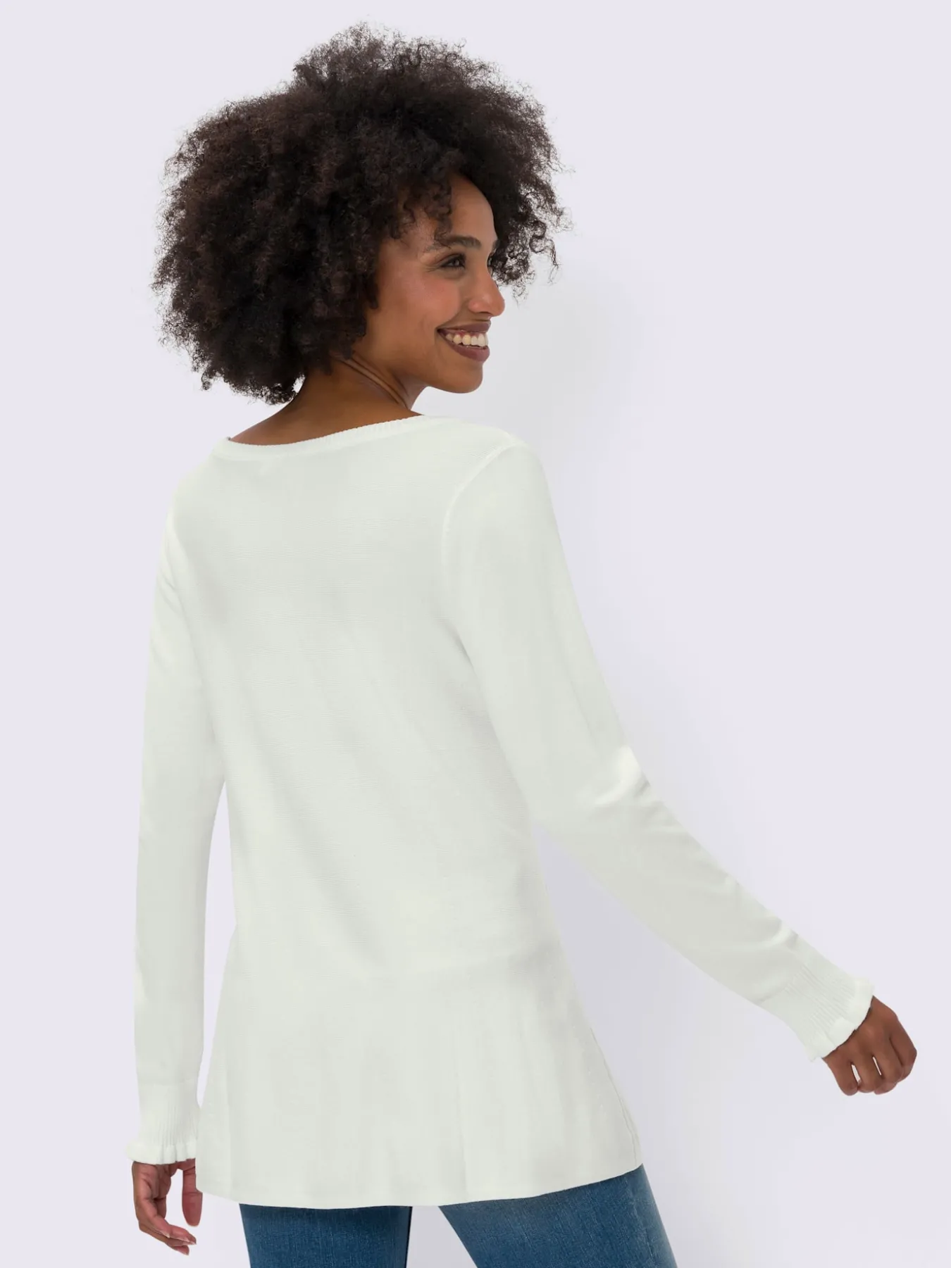 Pull long coupe en a affinante