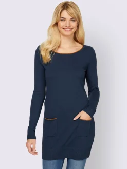 Pull long look tendance avec découpes au dos