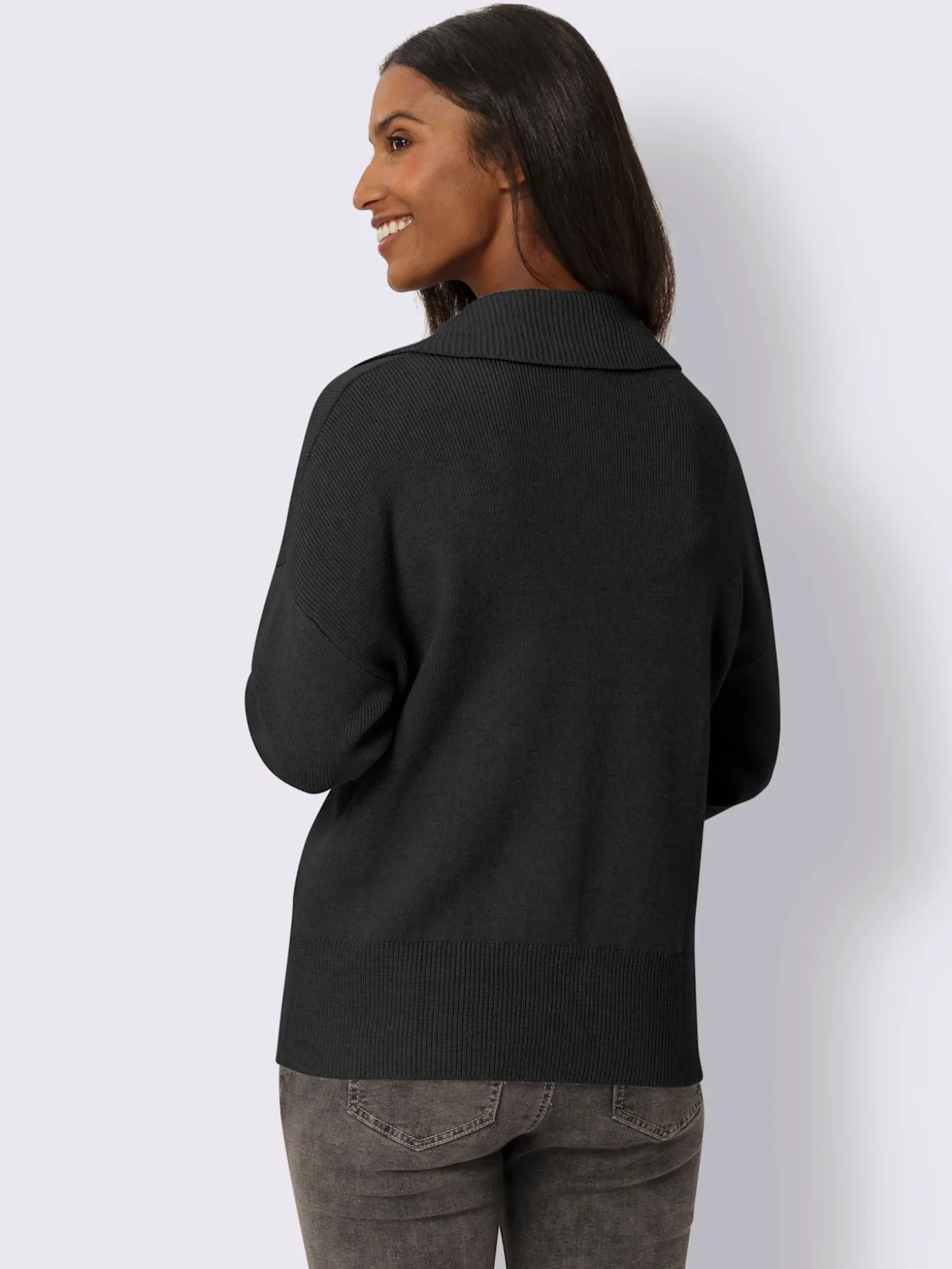 Pull polo encolure en v dégagée