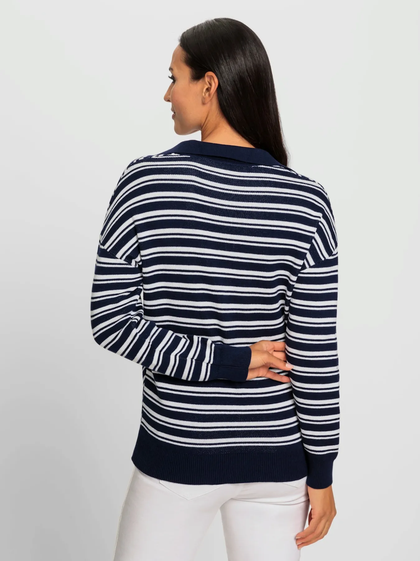 Pull polo rayures décontractées
