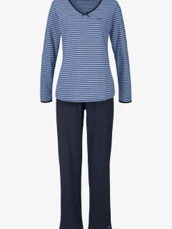 Pyjama à rayures en fils teintés