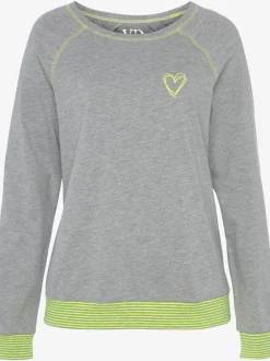 Pyjama avec bords-côtes en fils teintés couleur fluo