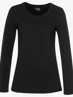 Pyjama avec haut uni et pantalon à motifs