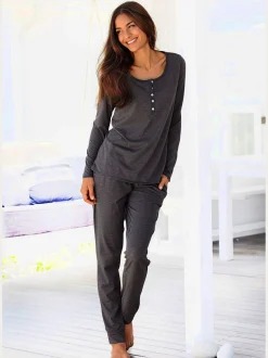 Pyjama basique à l'aspect chiné