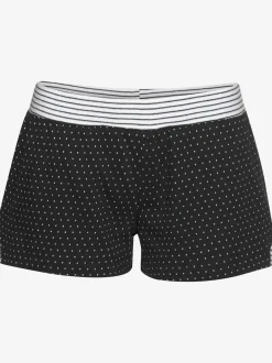 Pyjama court au design noir et blanc
