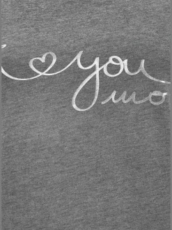 Pyjama court avec inscription imprimée