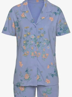 Pyjama court fantaisie coupe classique