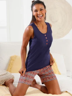 Pyjama court jersey fin