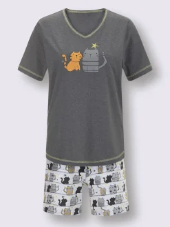 Pyjama court jersey fin