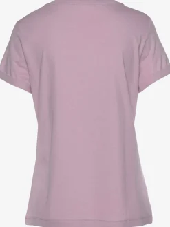 Pyjama court t-shirt à encolure ronde et manches courtes avec revers aux ourlets