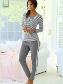 Pyjama imprimé, manches et jambes longues