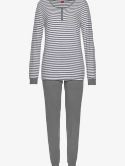 Pyjama imprimé, manches et jambes longues