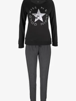 Pyjama sport décontracté à imprimé devant