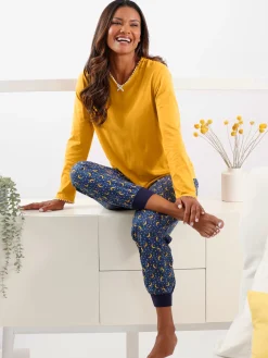 Pyjama-pantalon jersey fin
