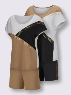Pyjamas courts jersey fin