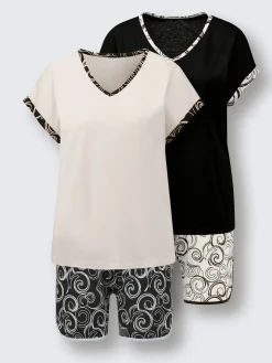 Pyjamas courts jersey fin