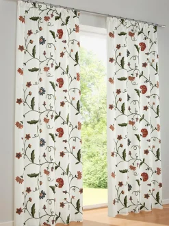 Rideau superbe broderie crewel