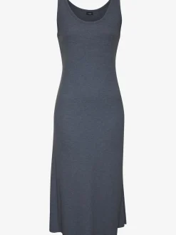 Robe à bretelles robe en tricot côtelé
