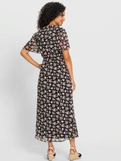 Robe à fleurs coupe affinante