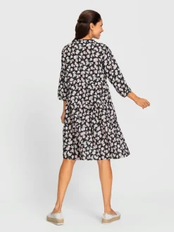 Robe à fleurs coupe en a affinante