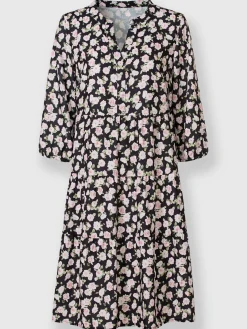 Robe à fleurs coupe en a affinante
