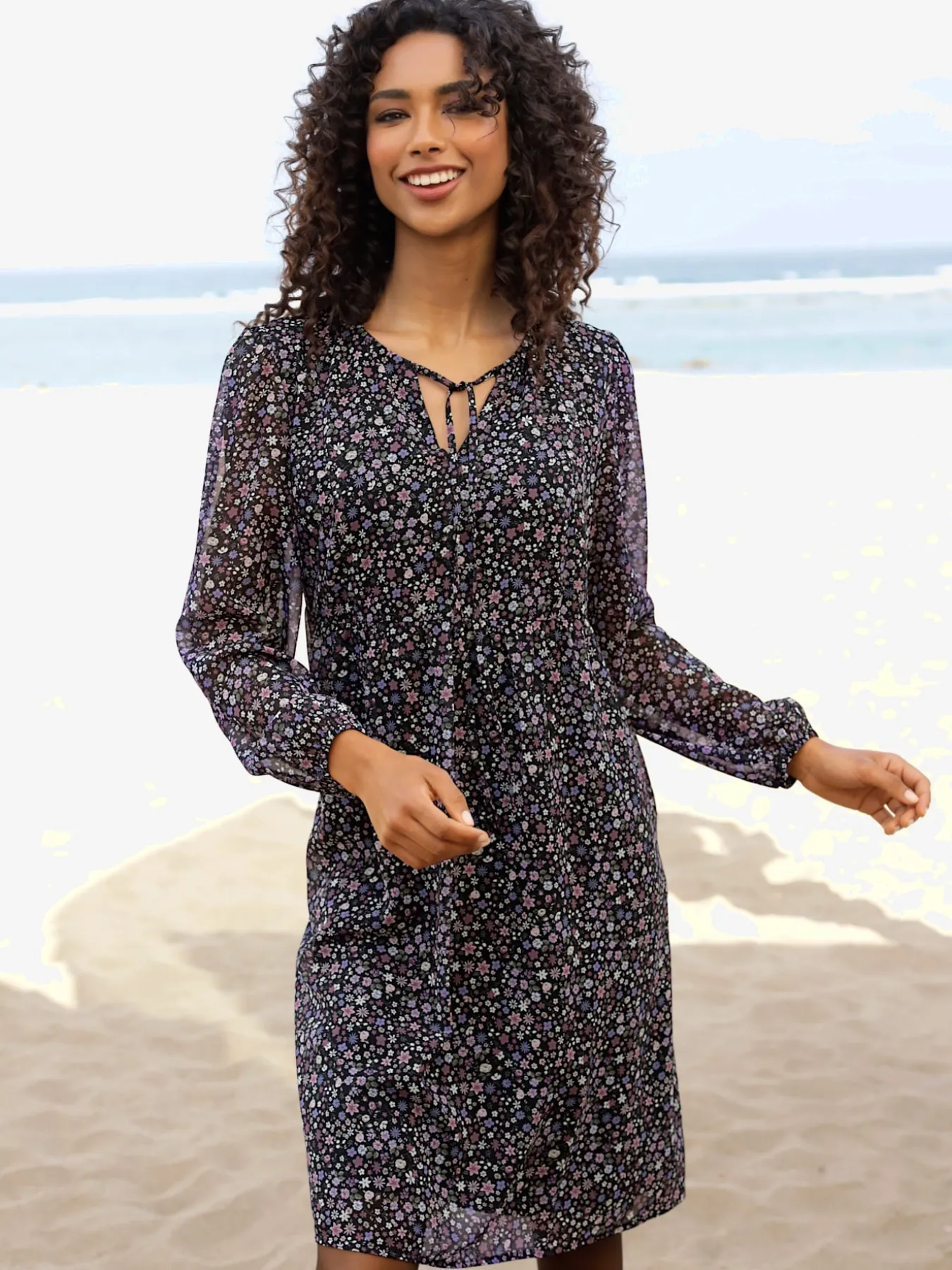 Robe à fleurs qualité tissée