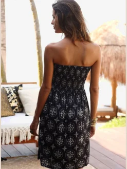 Robe bustier imprimé ethnique tendance