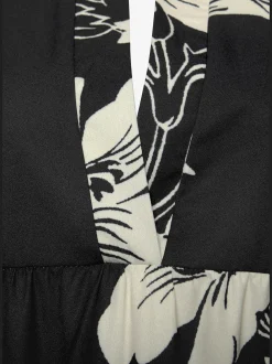 Robe chemisier robe tunique décontractée à col v
