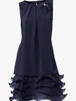 Robe de cocktail qualité crêpe légère et fluide
