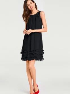 Robe de cocktail qualité crêpe légère et fluide