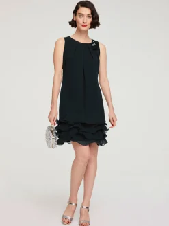 Robe de cocktail qualité crêpe légère et fluide
