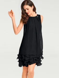 Robe de cocktail qualité crêpe légère et fluide