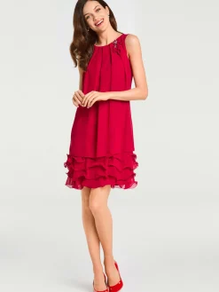 Robe de cocktail qualité crêpe légère et fluide