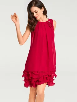 Robe de cocktail qualité crêpe légère et fluide