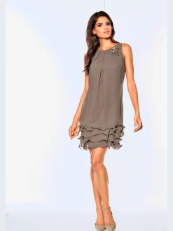 Robe de cocktail qualité crêpe légère et fluide