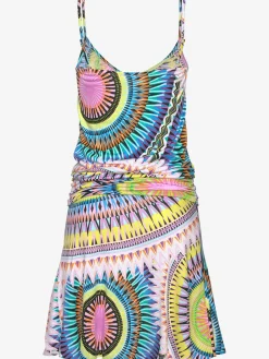 Robe de plage encolure avec petites fronces