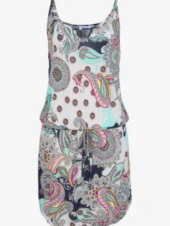 Robe de plage encolure ronde avec petite ouverture
