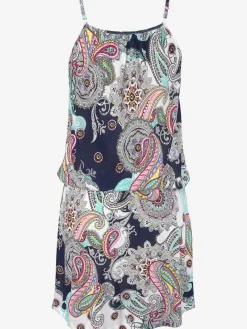 Robe de plage encolure ronde avec petite ouverture